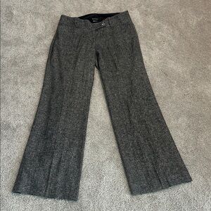 White House Black Market Gray Wool Wide Leg Pants. Fully lined